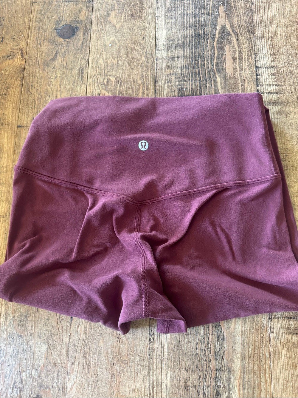 lululemon athletica High-Rise Maroon Bike Shorts